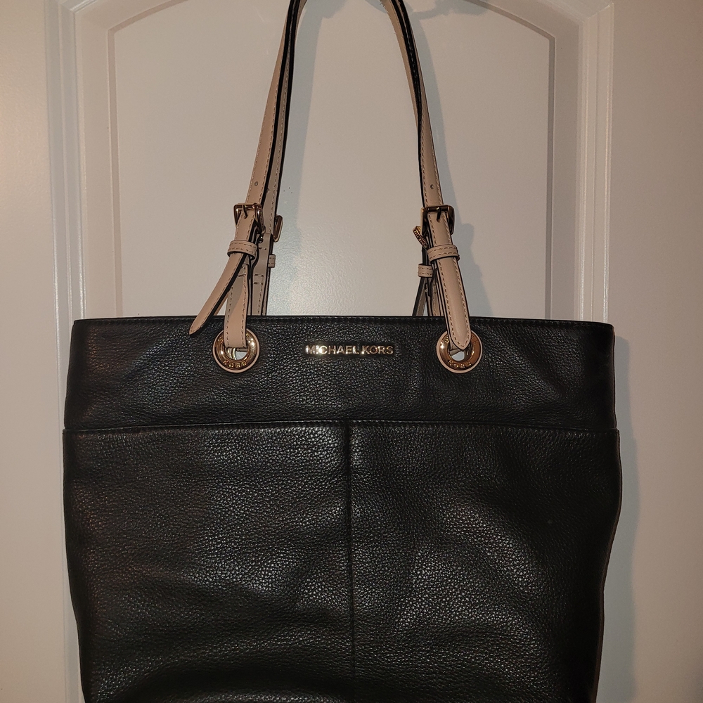 Michael Kors Black and Cream Tote Bag